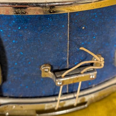 Slingerland Blue Sparkle Snare 5"x14" Early 70's - Blue Spakle image 6