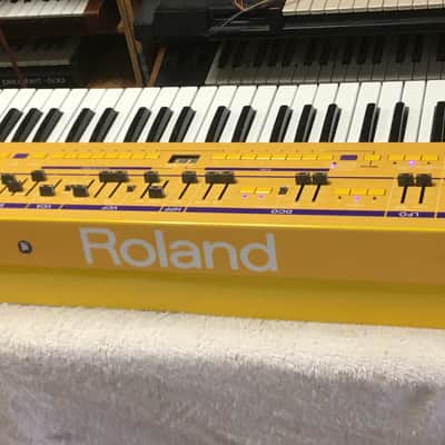 Custom Yellow Juno 106 Roland w/ polyphony meter ! image 8