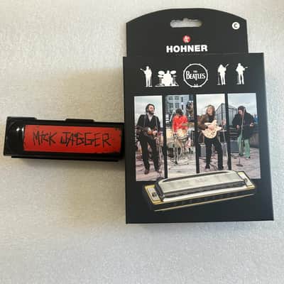 Lee Oskar and Hohner SIGNATURE BUNDLE: Hohner The Beatles Harmonica and Lee Oskar Mick Jagger Signature Harmonica V2. Key of C image 1