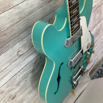 Used Epiphone  Casino VT 90s - Turqouise image 3