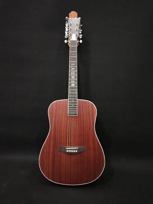 12/6 Strings Acoustic Double Neck, Double Sided Busuyi Double Neck Guitar, Travel Acoustic Guitar image 1