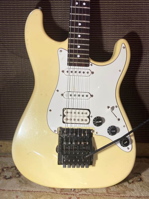 Charvel Model 3A MODDED Washburn Wonderbar , Vintage Duncan JB Double White MIJ c. 1987 - Faded Pearl White Sparkle image 1