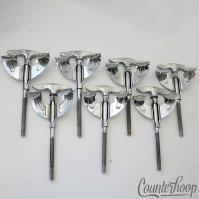 *Pearl 7x Bow-Tie 4"Bass Drum Tension T-Rods+Claws Metric Japan Vintage 70s Copy image 3