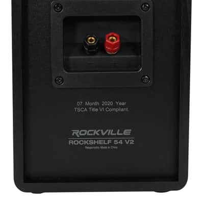 2) Rockville RockShelf 54B Black 5.25" Home Bookshelf Speakers+8" Speaker Stands image 8