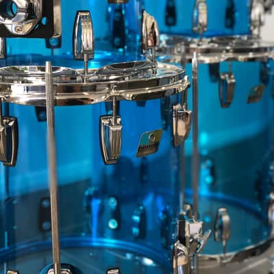 Ludwig Blue Vistalite Drums 10, 12, 14, 16, 22 image 3