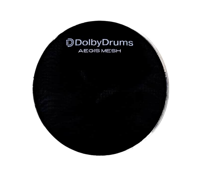 Dolby Drums 8” 3 Ply Aegis Black Large Logo Mesh DrumHead for Roland Alesis Pa image 1
