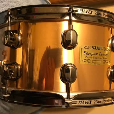 Mapex Black Panther Phosphor Bronze precious metal series snare drum 6.5 X 14 image 4