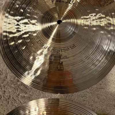 Paiste 14" Signature Dark Crisp Hi-Hat Cymbals (Pair) Top 900g, Bottom 1450g image 2