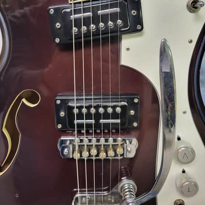 Video Demo Vintage RARE 1968 Japan Noble Model EG 68-2HT Mosrite Style Dual Pickup New Strings Pro Setup Gigbag image 5