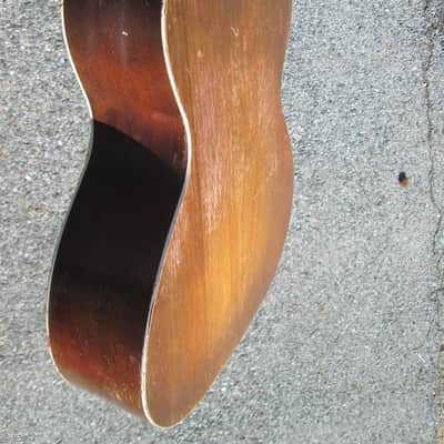 Vintage '30s Unlabeled Harmony Parlor USA Guitar ! DECENT NECK. NICE POTENTIAL! image 8