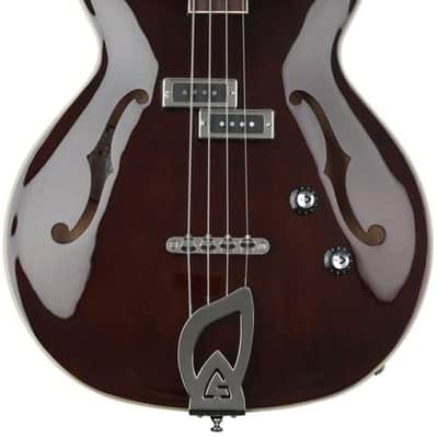 Guild Starfire I Bass Semi-Hollow Body Double-Cut, Short-scale Vintage Walnut image 9