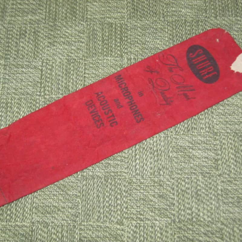 1960s / 1970s Shure microphone pouch Outer areas: red thin vel…