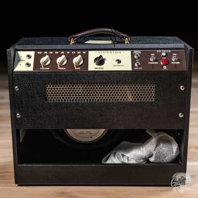 Magnatone Kingston 12W 1x12” Combo Amp w/ Reverb – Black w/ Brown Grill image 7
