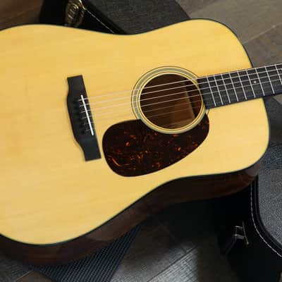 Mint! 2022 Martin D-18 Dreadnought Acoustic Guitar Natural + OHSC image 2