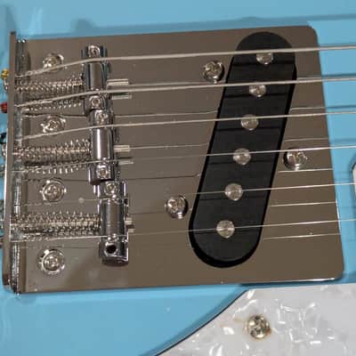 Alden Tv Cruiser 1972 Design T-Style Electric Guitar, Semi-Hollow, Blue, Maple Neck image 3