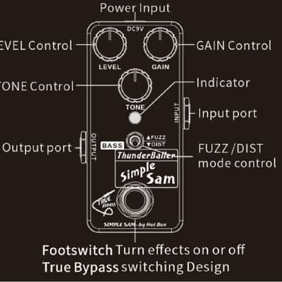 Simple Sam ThunderBaller Bass Fuzz Guitar Effect Pedal Bypass Astounding Tone image 6
