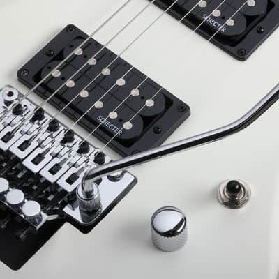 Schecter C-6 FR Deluxe guitar in Satin White image 5
