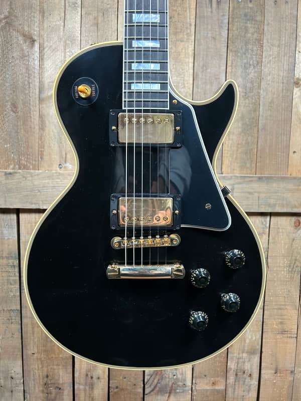 Gibson Custom 1957 Les Paul Custom Reissue VOS - Ebony 2-Pickup image 1