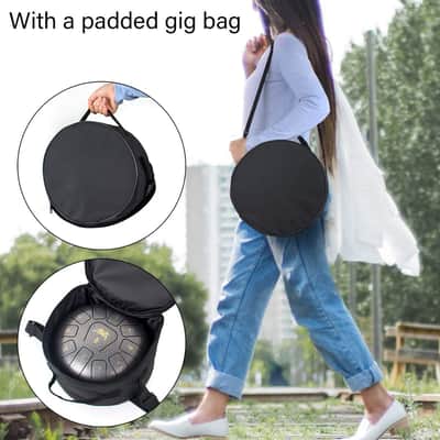 10-Inch Steel Tongue Drum – 11-Note C Key Tank Drum, Percussion Instrument with Mallets & Carry Bag image 6