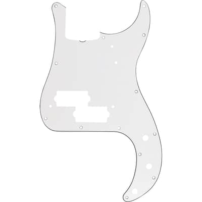 Fender Pickguard Precision Bass 13-Hole Vintage Mount 3-Ply - White image 1