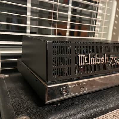 McIntosh MC754 100-Watt Stereo Solid State Power Amplifier 1988 - 1992 - Black image 2