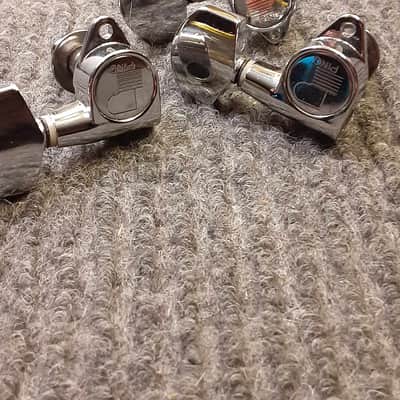 Ping Guitar Tuners (partial set: 2 bass side, 1 treble side) 1980's-1990's - Chrome image 7