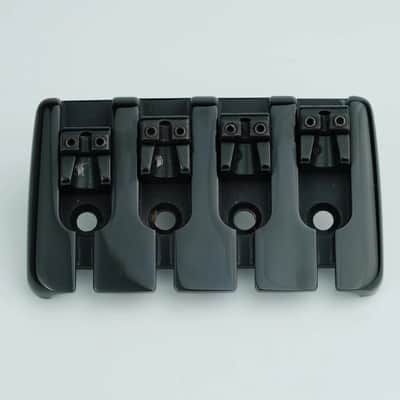 Black 4 String Electric Bass Guitar Bridge Fixed Hardtail image 5
