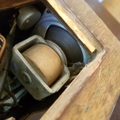 Sound Scriber Rare Vintage Record Cutting Lathe small tube amp Soundscriber 1930s-1940s - stained wood image 11