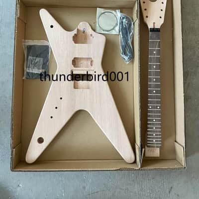 Left Handed ML Style Guitar DIY Project, Mahogany Body and Neck, Rosewood Fingerboard image 1