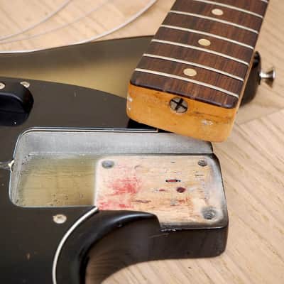 1970s Fender Mustang Bass – Custom Lollar Thunderbird + Riggio Silverburst Relic – 7lbs 13oz image 18