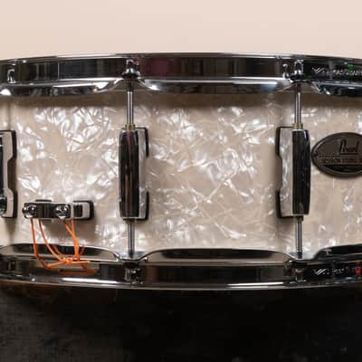 Pearl 5.5x14 Session Studio Select Nicotine White Marine Pearl Snare Drum image 10
