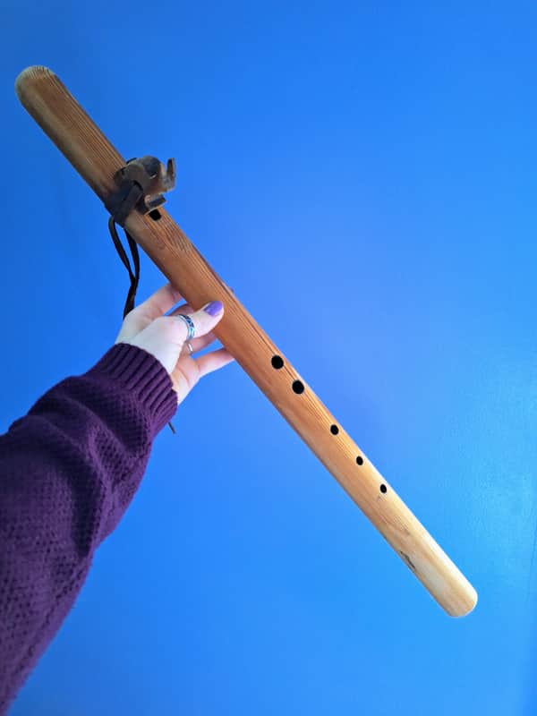 Blue Bear Flutes Native American 5 Hole Flute Low E 2023 - Western Cedar - Rabbit Totem image 1