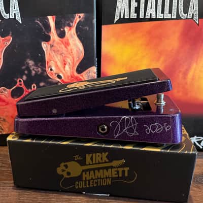 Kirk Hammett Signed Dunlop KH95X Special Edition Signature Cry Baby Wah Purple Sparkle image 1
