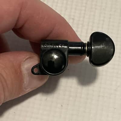 2000's Era Grover USA Mini Rotomatic Black Guitar 6 In Line Tuners Tuning Pegs Machine Heads image 5