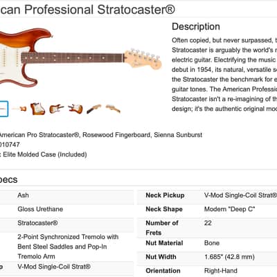 Fender American Professional Stratocaster with Rosewood Fretboard 2017 - 2019 - Sienna Sunburst image 12