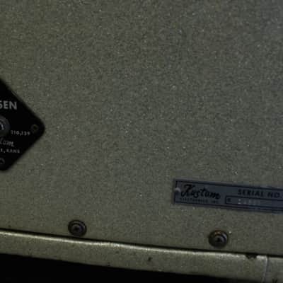 1970 Kustom K100-2 Head And Cab White Sparkle image 5