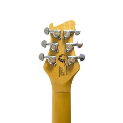 Journey Instruments OE990CB Solid Poplar Flamed Maple Top Overhead 6-String Electric Travel Guitar w/Gig Bag image 8