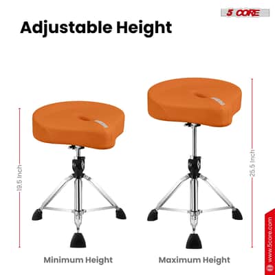 5 Core Drum Throne w 4.5" Padded Stool Adjustable Drummer Chair image 5