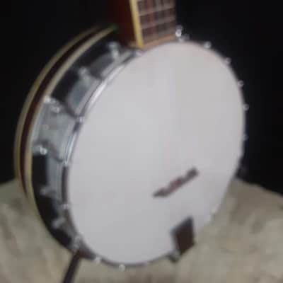 1970s Unbranded 5-String Banjo Made in Japan with Gig Bag image 6