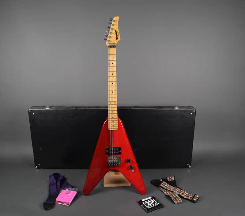 Kramer Vanguard USA 1982 Two Tone Trans Red Zebra image 1