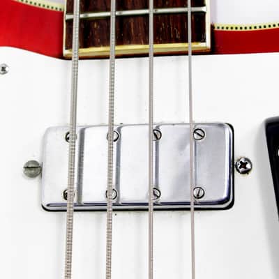Vintage Ibanez Ric Style 4001 Copy Lawsuit Electric Bass Guitar in Fireglo image 9