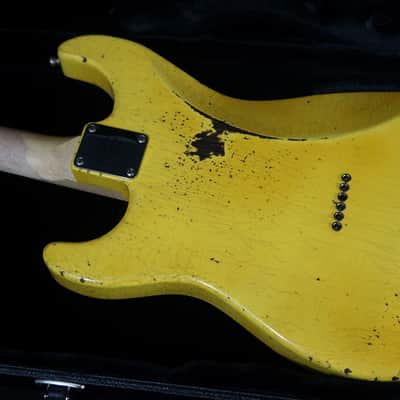 Friedman USA Custom Shop Vintage S Guitars in Graffiti Yellow with Pink Polka Dots image 13