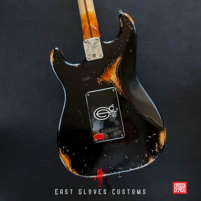 Fender Stratocaster 60th Anniversary Special Edition Black Aged Relic by East Gloves Customs (Rare) image 11