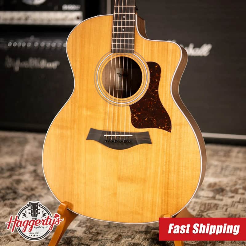 Taylor 214ce Grand Auditorium Acoustic/Electric Guitar with Gig Bag image 1