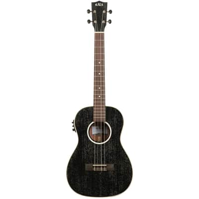 Kala Salt & Pepper Doghair Mahogany Electro Baritone Ukulele KA-SDH-BE image 4