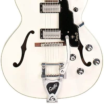 Guild Starfire V, Semi-Hollow Body Electric Guitar with Case (Snowcrest White) image 1