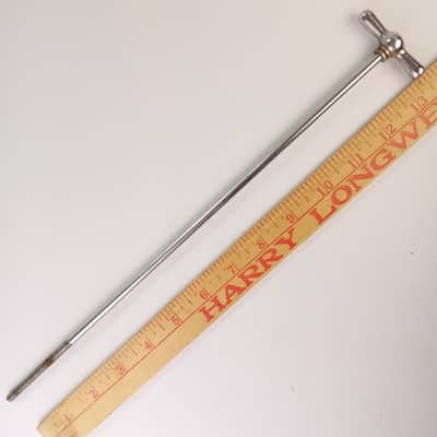 Gretsch 13.25"Chrome 12-24 Bowtie Bass-Drum Single-Tension T-Rod Broadkaster 30s image 2