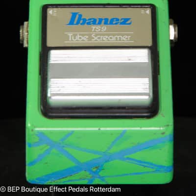 Ibanez TS-9 Tube Screamer 1982 Japan s/n 179100 Black Label with Texas Instruments RC4558P op amp, The Edge U2 image 8