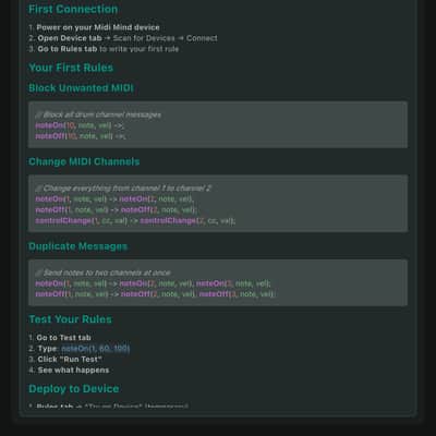 Midi Mind app-programmable midi processor/logger image 3