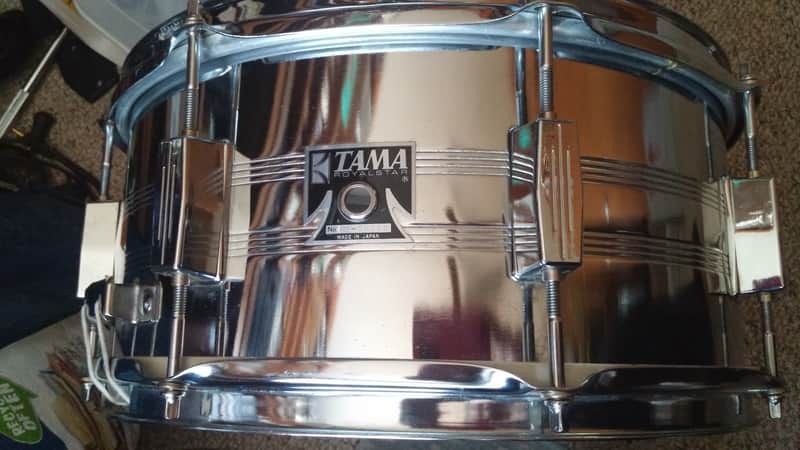 VINTAGE Tama Royalstar DEEP Chrome 6.5  X 14 Snare Drum 8 LUGS MADE IN JAPAN Very Clean !!!! 80s Chrome image 1
